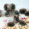 Buttons (Set of 10) - Pewter Studs | Metal | 11mm | Deep Turquoise